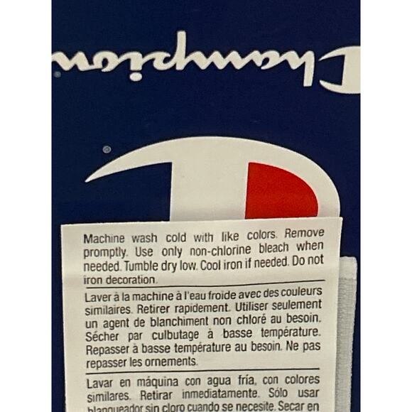 Champion Women’s Hooded Sweatshirt Size Large Peach with Colorful Logo NWT - Picture 6 of 6